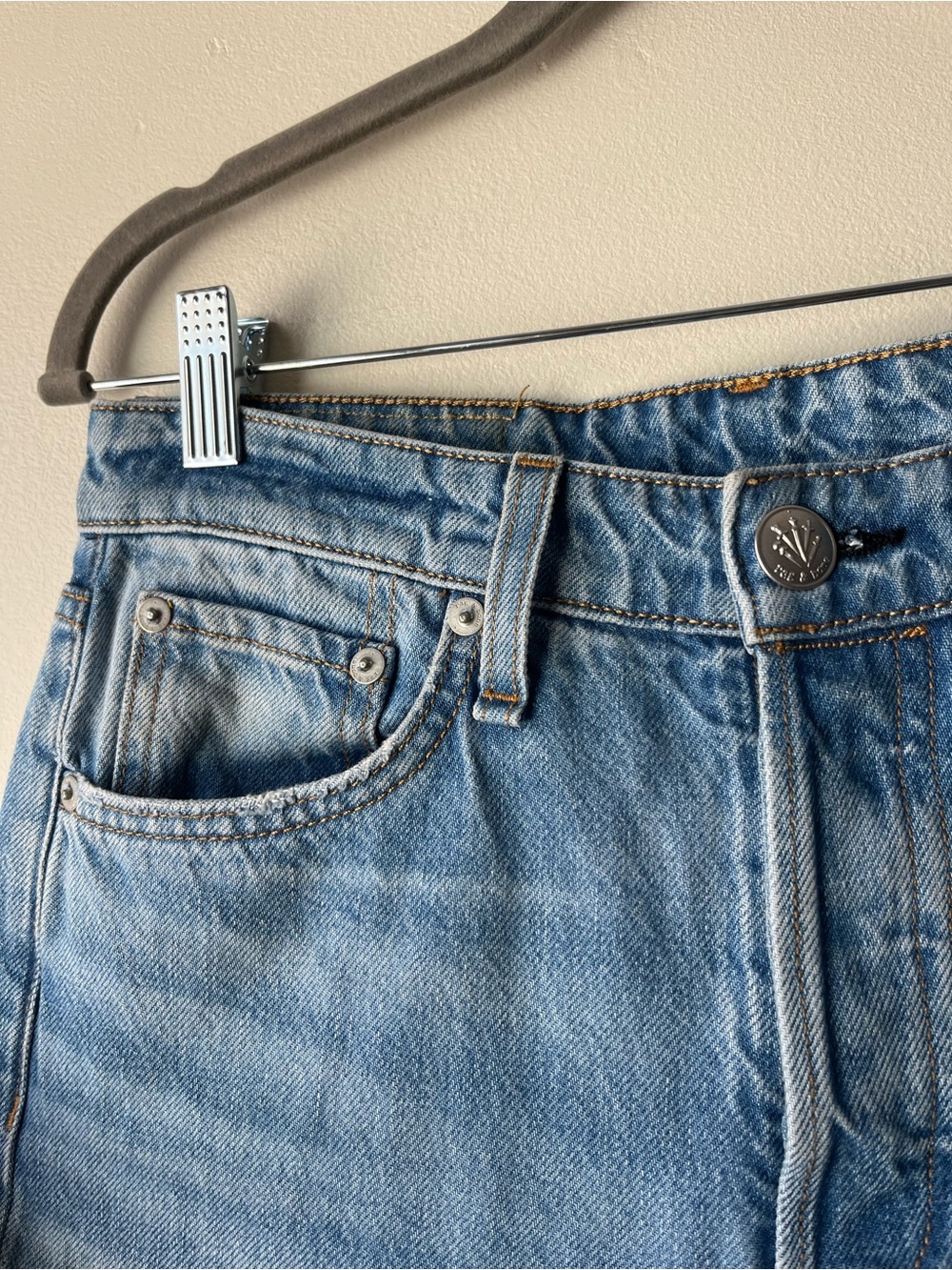 Rag & Bone Maya Faded High Rise Wide Leg Jeans Denim - Picture 8 of 11
